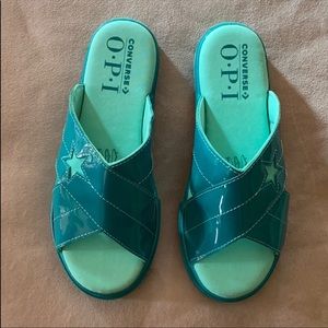 Converse one star slide slip.